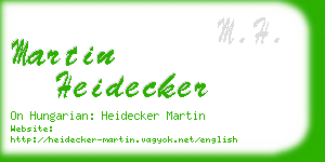 martin heidecker business card